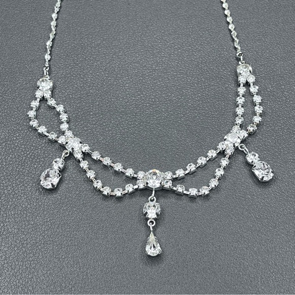 Icing silver-plated elegant necklace 17" - Picture 3 of 5